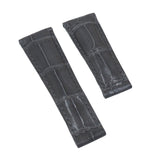 20mm Steel Gray Alligator Leather Watch Strap For Rolex - y59