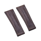 20mm Vintage Brown Calf Leather Watch Strap For Rolex