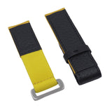 20mm Yellow Elastic Nylon Watch Strap, Velcro Style