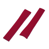 21mm, 22mm Curved End Red FKM Rubber Watch Strap For Patek Philippe Aquanaut
