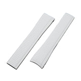 21mm, 22mm Curved End White FKM Rubber Watch Strap For Patek Philippe Aquanaut