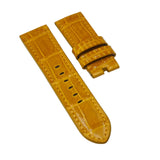 22mm, 24mm, 26mm Honey Yellow Alligator Leather Watch Strap For Panerai