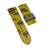 22mm, 24mm, 26mm Yellow Lizard Leather Watch Strap For Panerai