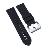 22mm, 24mm Nylon Grain Black FKM Rubber Watch Strap For Panerai
