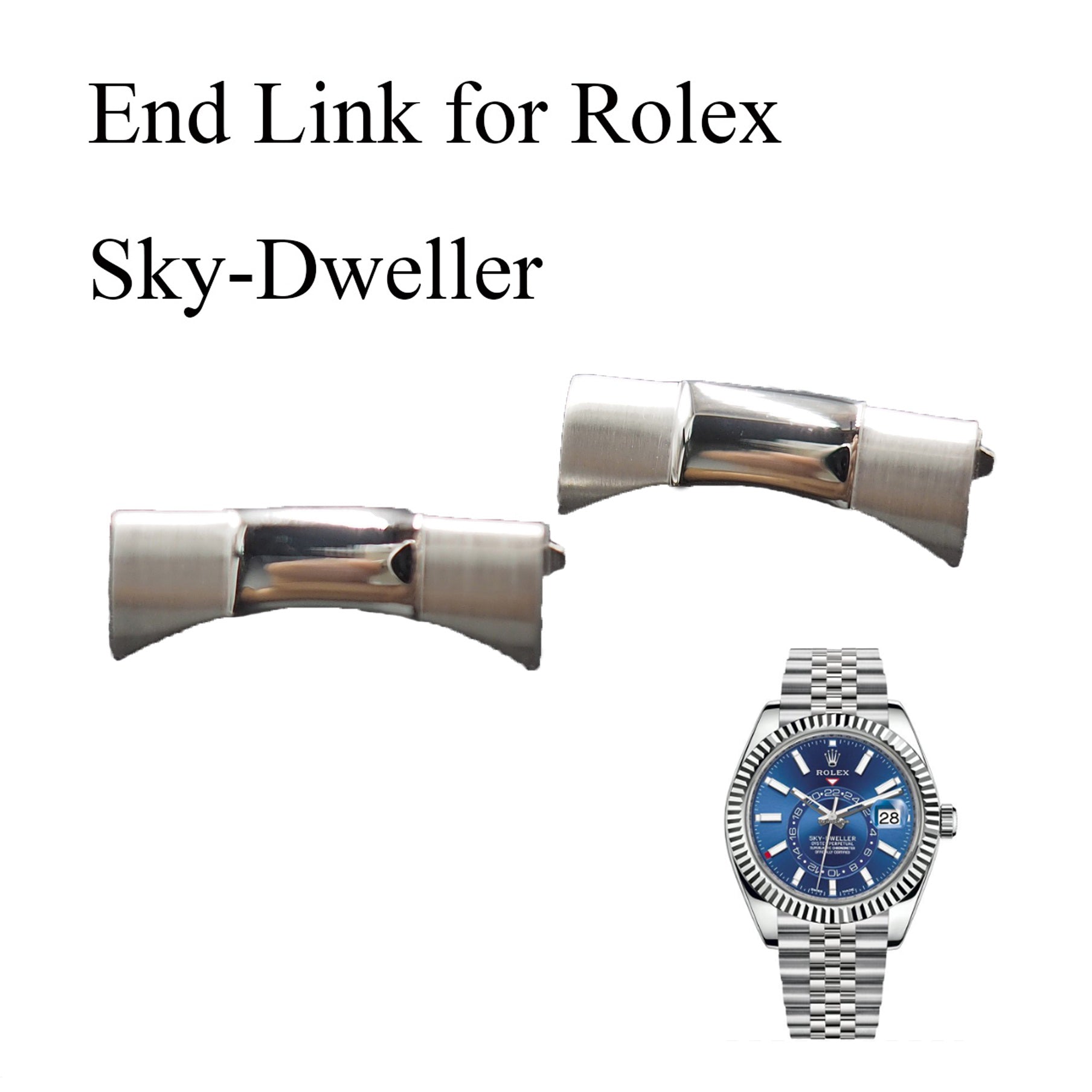 22mm 316L Steel Stainless End Link For Rolex Sky-Dweller – Revival