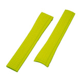 22mm Curved End Yellow FKM Rubber Watch Strap For Patek Philippe Aquanaut