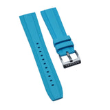 22mm Diver Style Sky Blue FKM Rubber Watch Strap For Breitling