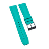 22mm Diver Style Tiffany Blue FKM Rubber Watch Strap For Breitling