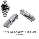 22mm Steel 904L Stainless Steel End Link For Rolex Sea-Dweller 43