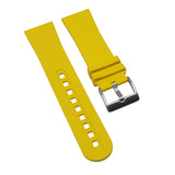 23mm Yellow FKM Rubber Watch Strap For Blancpain Fifty Fathoms