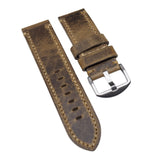 24mm, 26mm Peanut Brown Italy Calf Leather Watch Strap