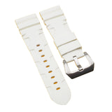 24mm, 26mm White FKM Rubber Dive Watch Strap For Panerai