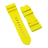 24mm, 26mm Yellow FKM Rubber Dive Watch Strap For Panerai