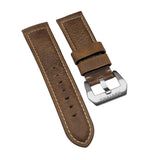 24mm Caramel Yellow Calf Leather Watch Strap For Panerai