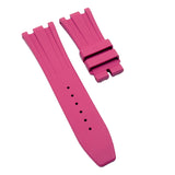 【GM】 24mm Deep Pink FKM Rubber Watch Strap For Audemars Piguet Royal Oak 37mm