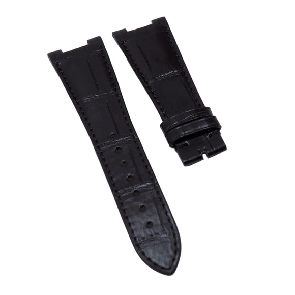 25mm Dark Brown Alligator Watch Strap For Patek Philippe Nautilus