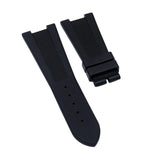25mm Vertical Stripes Black FKM Rubber Watch Strap For Patek Philippe Nautilus