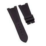 25mm Vertical Stripes Brown FKM Rubber Watch Strap For Patek Philippe Nautilus