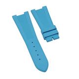 25mm Vertical Stripes Sky Blue FKM Rubber Watch Strap For Patek Philippe Nautilus