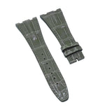 28mm Mouse Grey Alligator Leather Watch Strap For Audemars Piguet Royal Oak Offshore (y48)