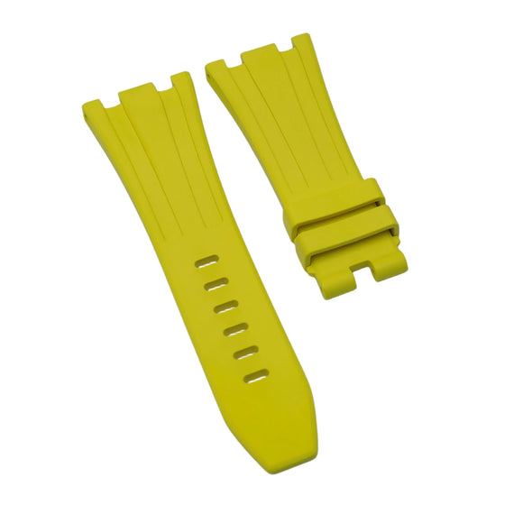28mm Yellow FKM Rubber Watch Strap For Audemars Piguet Royal Oak Offshore 26170 Series
