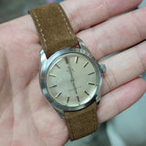 19mm, 20mm, 22mm Brown Suede Leather Slim Watch Strap, Quick Release Spring Bars