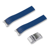 Crafter Blue 20mm FKM Rubber CTS Watch Strap With End Links For SEIKO 1965 HERITAGE DIVER 40.50MM