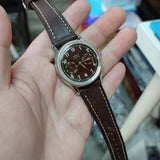 18mm, 20mm Brown Pueblo Calf Leather Watch Strap
