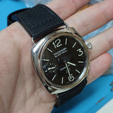 24mm, 26mm Black Nylon Watch Strap For Panerai