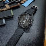 20mm, 21mm Pilot Style Black Nylon Watch Strap For IWC, Semi Square Tail