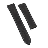 18mm, 21mm Dark Gray Matte Calf Leather Watch Strap For Cartier Santos Model, Quick Release