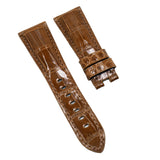 26mm Tawny Brown Alligator Leather Watch Strap For Panerai