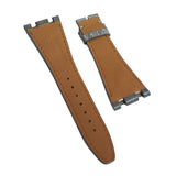 28mm Steel Gray Alligator Leather Watch Strap For Audemars Piguet Royal Oak Offshore