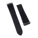 18mm, 21mm Dark Gray Matte Calf Leather Watch Strap For Cartier Santos Model, Quick Release