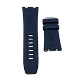 28mm Nylon Grain Navy Blue FKM Rubber Watch Strap For Audemars Piguet Royal Oak Offshore 15720