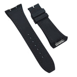 26mm, 29mm Hybrid Sea Blue Epsom Calf Leather Black Rubber Watch Strap For Franck Muller Vanguard