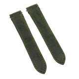 18mm, 21mm Seaweed Green Matte Calf Leather Watch Strap For Cartier Santos Model, Quick Switch System