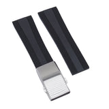 22mm, 24mm Black FKM Rubber CTS Watch Strap For Breitling