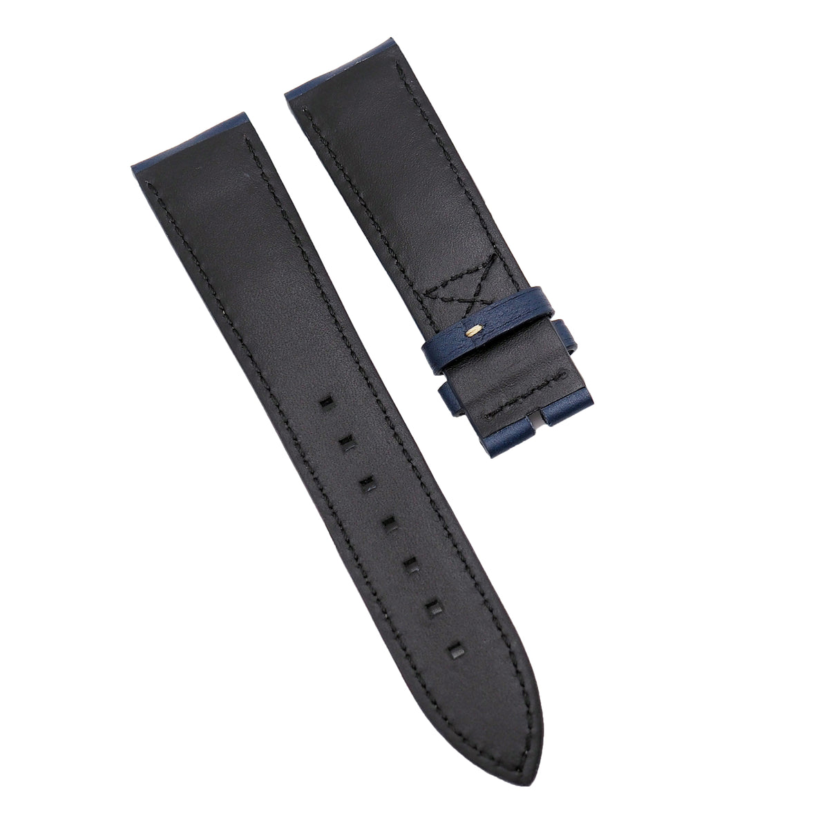 Bracelet De Montre En Cuir Crocodile Bleu Profond Pour Patek Philippe - 21mm - Occasion, Pour Collectionneurs
