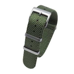 20mm, 22mm Nato Style Green Hemp Cotton Watch Strap