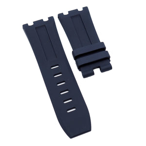 【GM】 28mm Rectangle Pattern Navy Blue FKM Rubber Watch Strap For Audemars Piguet Royal Oak Offshore 42mm