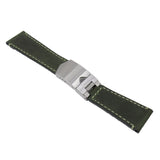 22mm Seaweed Green Matte Calf Leather Watch Strap and End link For Tudor Black Bay 41mm