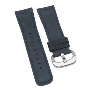 28mm Dark Gray Matte Calf Leather Watch Strap For SevenFriday