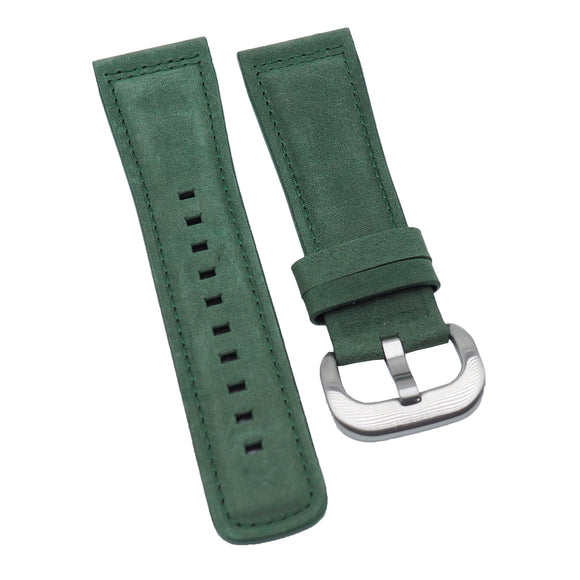 28mm Sacramento Green Matte Calf Leather Watch Strap For SevenFriday