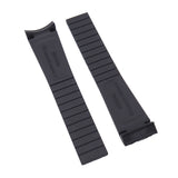 20mm Curved End Black FKM Rubber CTS Watch Strap For Tudor Black Bay 58