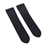 23mm, 24.5mm Black Rubber Watch Strap For Cartier Santos 100 XL