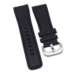 28mm Black Calf Leather Watch Strap For SevenFriday