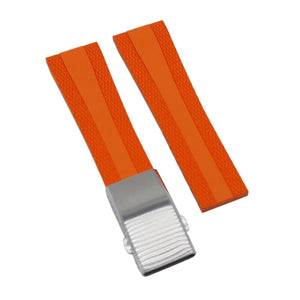 22mm, 24mm Orange FKM Rubber CTS Watch Strap For Breitling