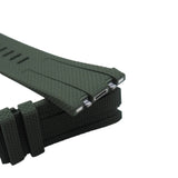 28mm Nylon Grain Army Green FKM Rubber Watch Strap For Audemars Piguet Royal Oak Offshore 15720