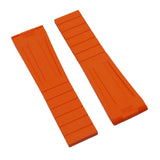 22mm, 24mm Orange FKM Rubber CTS Watch Strap For Breitling